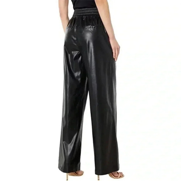 Blank NYC Faux Leather Wide Leg Pants, Black, Size Large - Picture 3 of 16